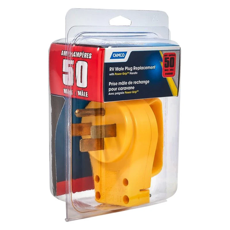 Camco® - Power Grip™ 50A Male Replacement Plug With Handle Grip 7 Camco® - Power Grip™ 50A Male Replacement Plug With Handle Grip - Image 7