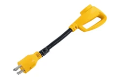 Camco® - 30A Male X 30A Female/125V/3750W 12" 4-Prong Power Grip Dogbone Generator Adapter -Magma Store 55382 3