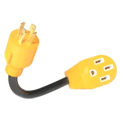 Camco® - 30A Male X 50A Female/125-250V/7000W 12" 4-Prong Power Grip Dogbone Generator Adapter