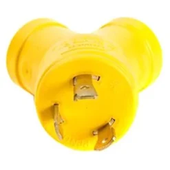 Camco® - 30A Male X 2 15A Female/125V/3750W 3-Prong Power Grip Y Generator Adapter -Magma Store 55433 3