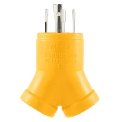 Camco® - 30A Male X 2 15A Female/125V/3750W 4-Prong Power Grip Y Generator Adapter -Magma Store 55438 9