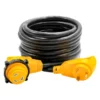 Camco® - Power Grip™ 25' Extension Power Cord With Handle Grip (30A Straight Male X 30A Angle Locking Female)