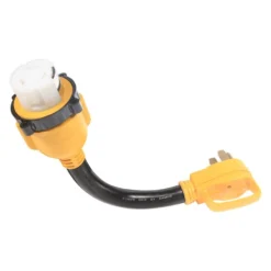 Camco® 55552 - Power Grip™ 18" Dogbone Power Adapter With Handle Grip (50A Straight Male X 50A Locking Female)