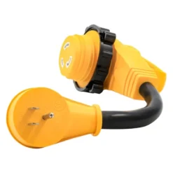 Camco® - Power Grip™ 12" Dogbone Power Adapter With Handle Grip (15A Straight Male X 30A Locking Female) -Magma Store 55636 3 1