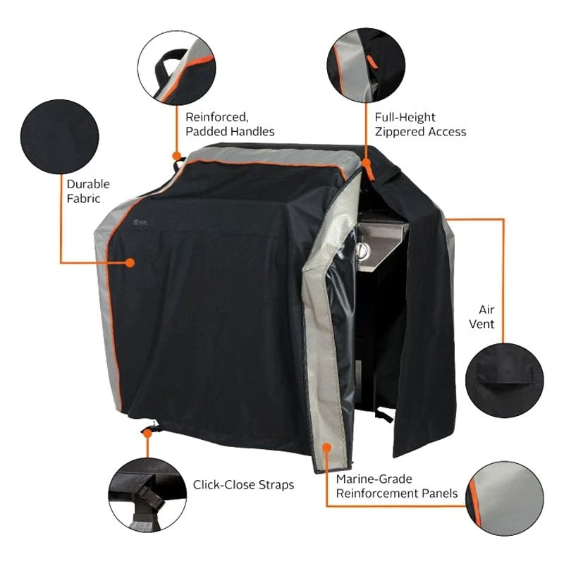 Classic Accessories® - SideSlider™ Black Medium BBQ Grill Cover (58"L X 30"W X 48"H) 9 Classic Accessories® - SideSlider™ Black Medium BBQ Grill Cover (58"L X 30"W X 48"H) - Image 9