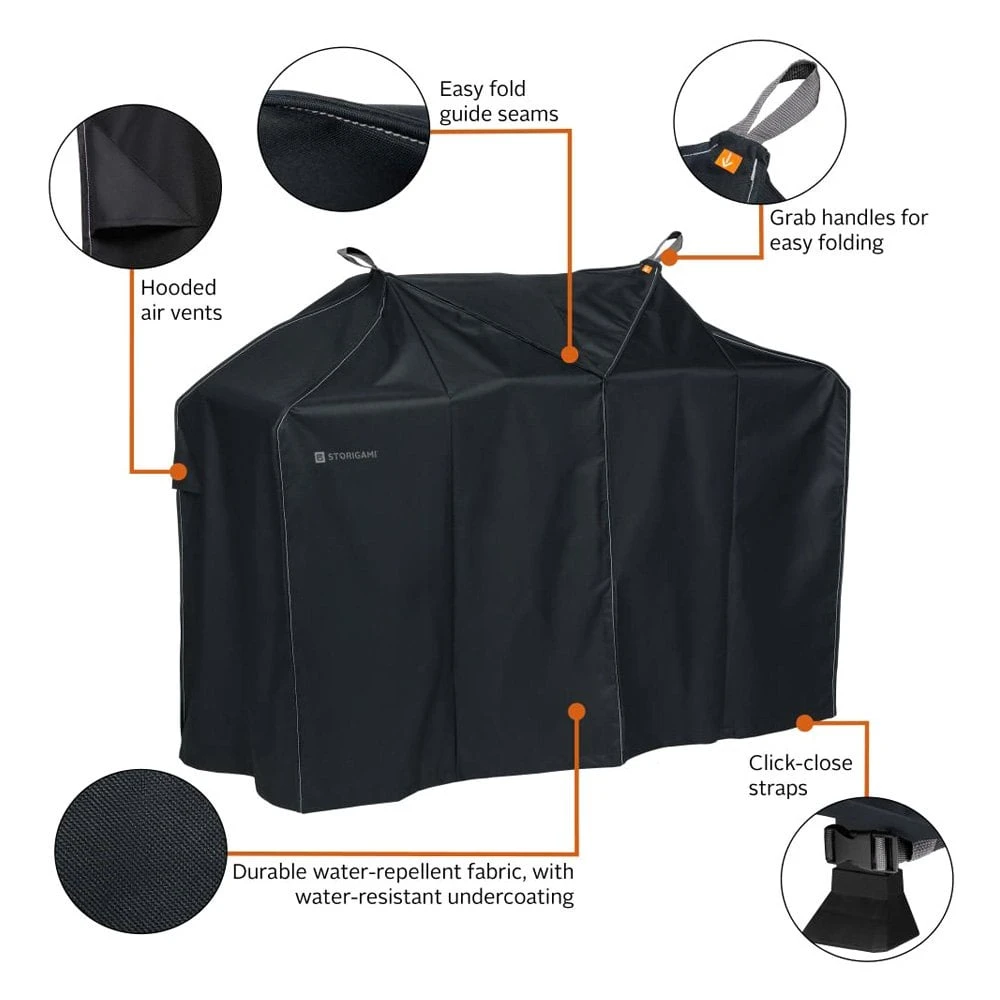 Classic Accessories® - Storigami Easy Fold Charcoal Black Large BBQ Grill Cover (64"W X 30"D X 49"H) 9 Classic Accessories® - Storigami Easy Fold Charcoal Black Large BBQ Grill Cover (64"W X 30"D X 49"H) - Image 9