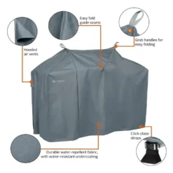 Classic Accessories® - Storigami Easy Fold Monument Grey Medium BBQ Grill Cover (58"W X 30"D X 48"H) -Magma Store 56 293 031001 ec 9