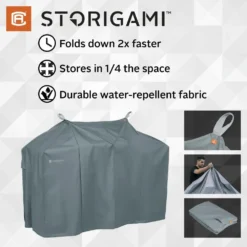 Classic Accessories® - Storigami Easy Fold Monument Grey X-Large BBQ Grill Cover (70"W X 30"D X 49"H) -Magma Store 56 295 051001 ec 11