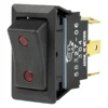 Cole Hersee® - SPDT On/Off/On Black Rocker Switch With Small Lens