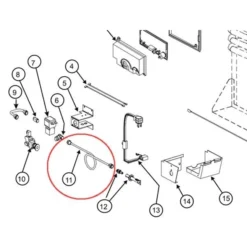 Norcold® - Refrigerator Burner Tube/ Manual Shut Off Valve For Norcold™ 1200, 1201 Models