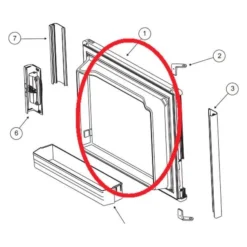 Norcold® - Refrigerator Upper Panel Freezer Door For Norcold™ DE0061, DE0061T, EV0061 Models