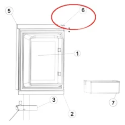 Norcold® 623491 - Refrigerator Door Cap For Norcold™ 1200, 1210 Models