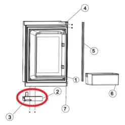 Norcold® 629814 - Refrigerator Door Handle For Norcold™ 1210 Models