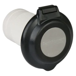 ParkPower® 6344EL-BRV.BLK - 50A Locking Round Outdoor Power Inlet With Stainless Steel Trim