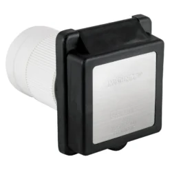 ParkPower® - 50A Locking Square Outdoor Power Inlet With Stainless Steel Trim