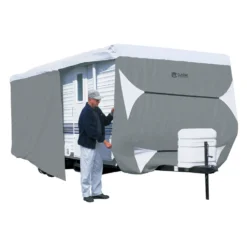 Classic Accessories® 73263 - PolyPro™3 Travel Trailer Cover (Gray With White Roof, Up To 22')