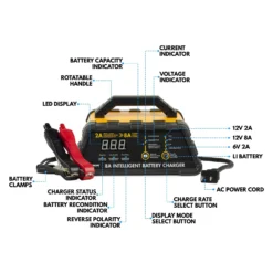 Wagan® 7406 - 6 V/12 V Intelligent Fully Automatic Battery Charger And Maintainer -Magma Store 7406 13
