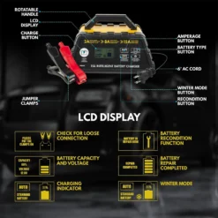 Wagan® 7407 - 12 V Intelligent Fully Automatic Battery Charger And Maintainer -Magma Store 7407 9 1