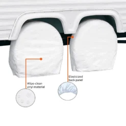 Classic Accessories® 76250 - Over Drive™ Single Axle RV Wheel Covers (White, 27"-30"Dia) -Magma Store 76250 3