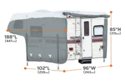 Classic Accessories® 80-037-153101-00 - PolyPro™ 3 Truck Camper Cover (Gray With White Roof, Up To 12') 8 Classic Accessories® 80-037-153101-00 - PolyPro™ 3 Truck Camper Cover (Gray With White Roof, Up To 12') -Magma Store 80 037 153101 00 3