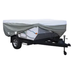 Classic Accessories® 80-038-143106-00 - PolyPro™3 Hi-Lo Trailer Cover (Gray With White Roof, Up To 10')