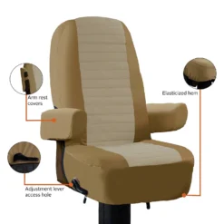 Classic Accessories® - OverDrive™ Tan RV Captain Seat Cover 20 Classic Accessories® - OverDrive™ Tan RV Captain Seat Cover -Magma Store 80 112 012401 00 10