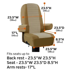 Classic Accessories® - OverDrive™ Tan RV Captain Seat Cover 21 Classic Accessories® - OverDrive™ Tan RV Captain Seat Cover -Magma Store 80 112 012401 00 11