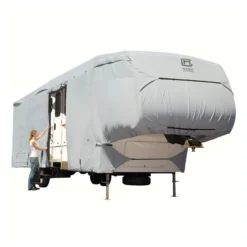 Classic Accessories® 80-187-191001-00 - PermaPro™ 5th Wheel Trailer Cover (Gray, Up To 41')