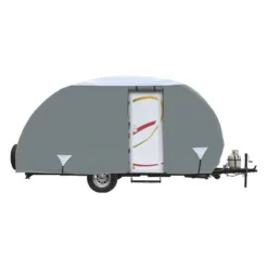 Classic Accessories® 80-200-161001-00 - Over Drive PolyPRO3™ Deluxe R-Pod Travel Trailer Cover (Gray With White Roof, Up To 17'7") -Magma Store 80 200 161001 00 2