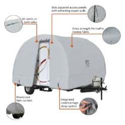 Classic Accessories® 80-255-151001-00 - PermaPro™ R-Pod Travel Trailer Cover (Gray, Up To 16'2") -Magma Store 80 255 151001 00 3