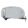 Classic Accessories® 80-257-171001-00 - PermaPro™ Long R-Pod Travel Trailer Cover With Back Door (Gray, Up To 17'7")
