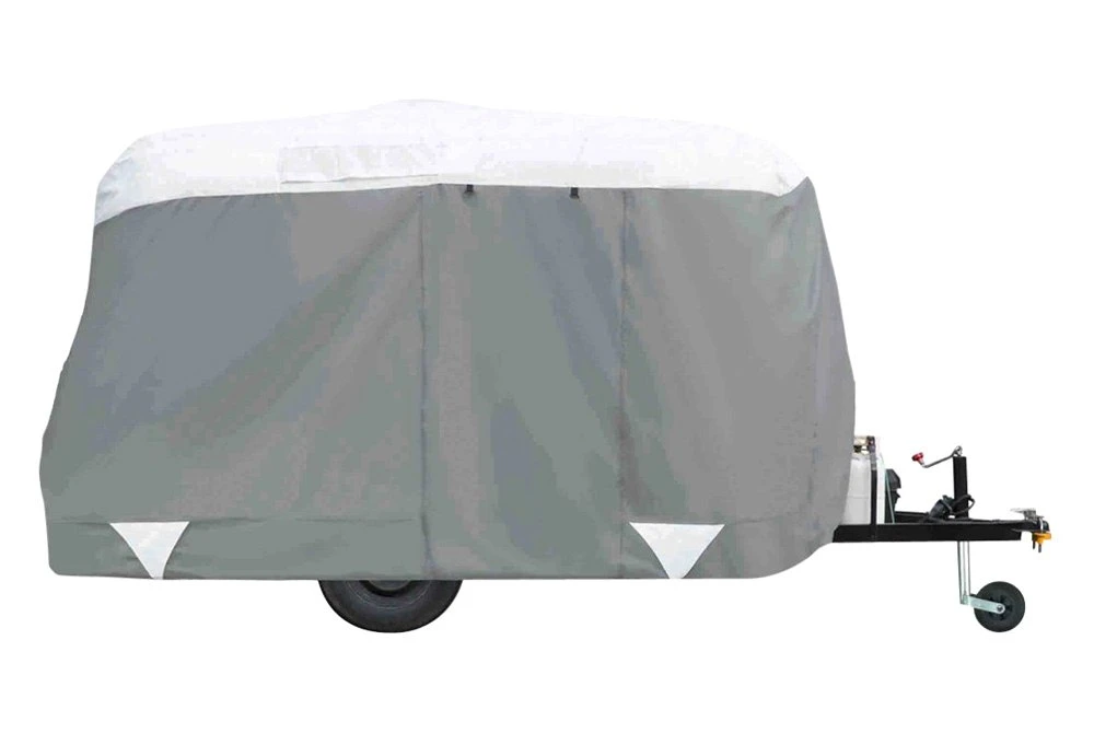 Classic Accessories® 80-295-153101-RT - Over Drive PolyPRO3™ Deluxe Travel Trailer Cover (Gray With White Roof, Up To 13') 2 Classic Accessories® 80-295-153101-RT - Over Drive PolyPRO3™ Deluxe Travel Trailer Cover (Gray With White Roof, Up To 13') - Image 2