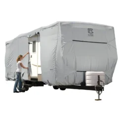 Classic Accessories® 80-327-221001-RT - Over Drive PermaPRO™ Travel Trailer Cover (Gray, Up To 40')