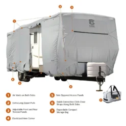 Classic Accessories® 80-327-221001-RT - Over Drive PermaPRO™ Travel Trailer Cover (Gray, Up To 40') -Magma Store 80 327 221001 rt 3