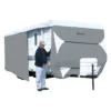 Classic Accessories® 80-355-203101-RT - Over Drive PolyPRO™3 Toy Hauler Trailer Cover (Gray With White Roof, Up To 35')