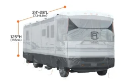 Classic Accessories® 80-369-101601-EX - SkyShield™ Class A Motorhome Cover (Gray With White Roof, Up To 28') -Magma Store 80 369 101601 ex 3 1