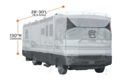 Classic Accessories® 80-370-101701-EX - SkyShield™ Class A Motorhome Cover (Gray With White Roof, Up To 30') -Magma Store 80 370 101701 ex 3