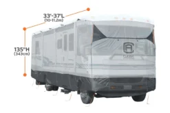 Classic Accessories® 80-372-101901-EX - SkyShield™ Class A Motorhome Cover (Gray With White Roof, Up To 37') -Magma Store 80 372 101901 ex 3