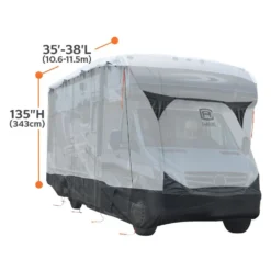 Classic Accessories® 80-381-102001-EX - SkyShield™ Class C Motorhome Cover (Gray With White Roof, Up To 38') -Magma Store 80 381 102001 ex 3