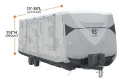 Classic Accessories® 80-382-103001-EX - SkyShield™ Travel Trailer Cover (Gray With White Roof, Up To 18') 15 Classic Accessories® 80-382-103001-EX - SkyShield™ Travel Trailer Cover (Gray With White Roof, Up To 18') -Magma Store 80 382 103001 ex 3