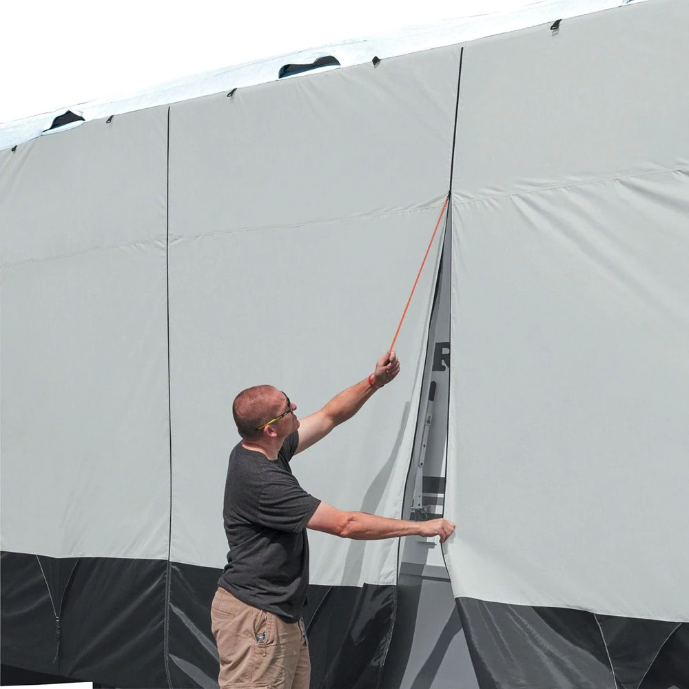 Classic Accessories® 80-382-103001-EX - SkyShield™ Travel Trailer Cover (Gray With White Roof, Up To 18') 7 Classic Accessories® 80-382-103001-EX - SkyShield™ Travel Trailer Cover (Gray With White Roof, Up To 18') - Image 7