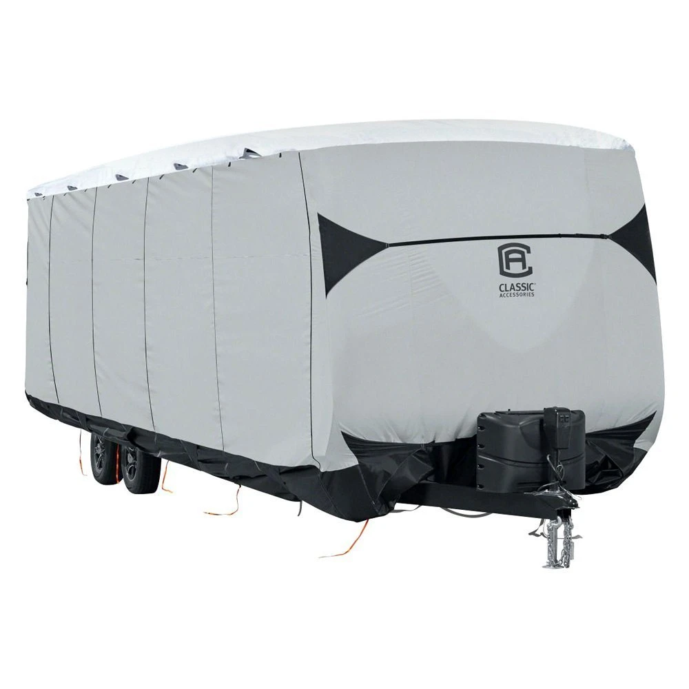 Classic Accessories® 80-382-103001-EX - SkyShield™ Travel Trailer Cover (Gray With White Roof, Up To 18') 1 Classic Accessories® 80-382-103001-EX - SkyShield™ Travel Trailer Cover (Gray With White Roof, Up To 18')