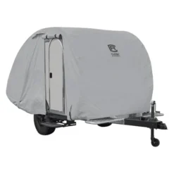 Classic Accessories® 80-397-141001-RT - PermaPro™ Teardrop Travel Trailer Cover (Gray, Up To 8')
