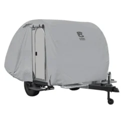 Classic Accessories® 80-399-161001-RT - PermaPro™ Teardrop Travel Trailer Cover (Gray, Up To 12')