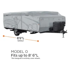 Classic Accessories® 80-400-301001-RT - PermaPro™ Pop-Up Trailer Cover (Gray, Up To 8'6") -Magma Store 80 400 301001 rt 3