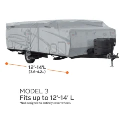 Classic Accessories® 80-403-161001-RT - PermaPro™ Pop-Up Trailer Cover (Gray, Up To 14') -Magma Store 80 403 161001 rt 3