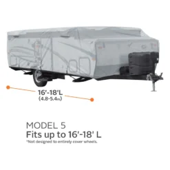 Classic Accessories® 80-405-181001-RT - PermaPro™ Pop-Up Trailer Cover (Gray, Up To 18') -Magma Store 80 405 181001 rt 3