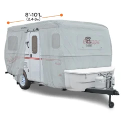 Classic Accessories® 80-407-141001-RT - PermaPro™ Travel Trailer Cover (Gray, Up To 10') -Magma Store 80 407 141001 rt 3 1