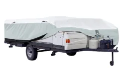 Classic Accessories® 80-469-163101-EX - SkyShield™ Hi-Lo Trailer Cover (Gray With White Roof, Up To 14') -Magma Store 80 469 163101 ex 2 scaled