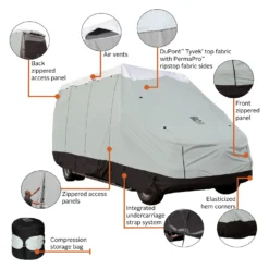 Classic Accessories® 80-470-143101-EX - SkyShield™ Class B Motorhome Cover (Gray With White Roof, Up To 20') -Magma Store 80 470 143101 ex 16 scaled